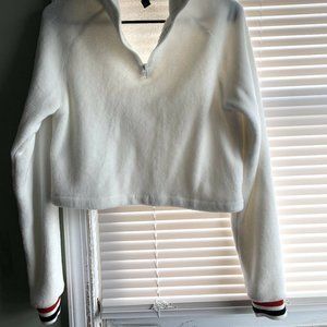 Cropped Fleece - white, Forever 21